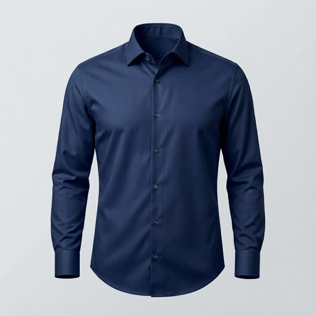 Esnek ve Kırışmayan Erkek Gömlek / Gün Boyu Konfor