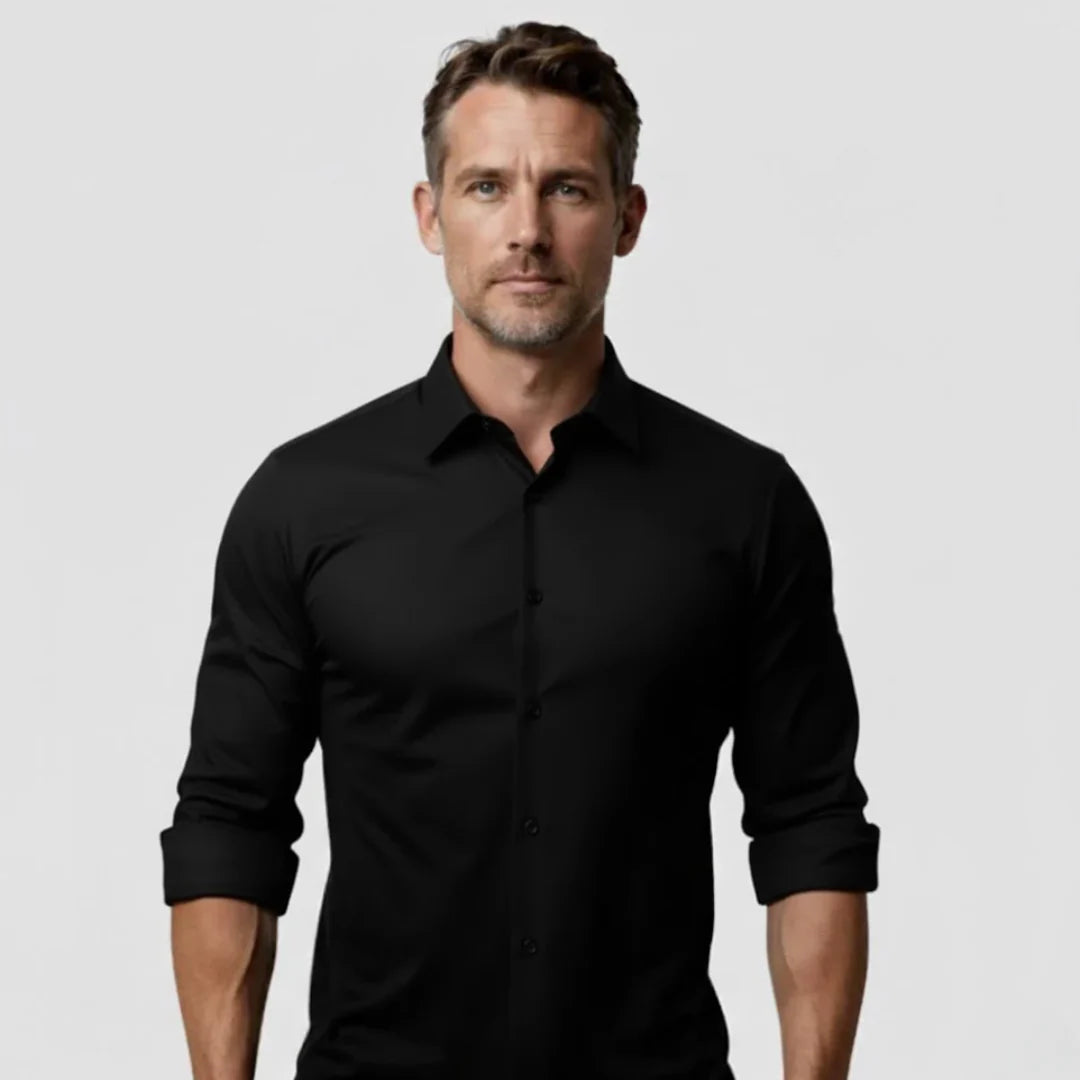 Esnek ve Kırışmayan Erkek Gömlek / Gün Boyu Konfor