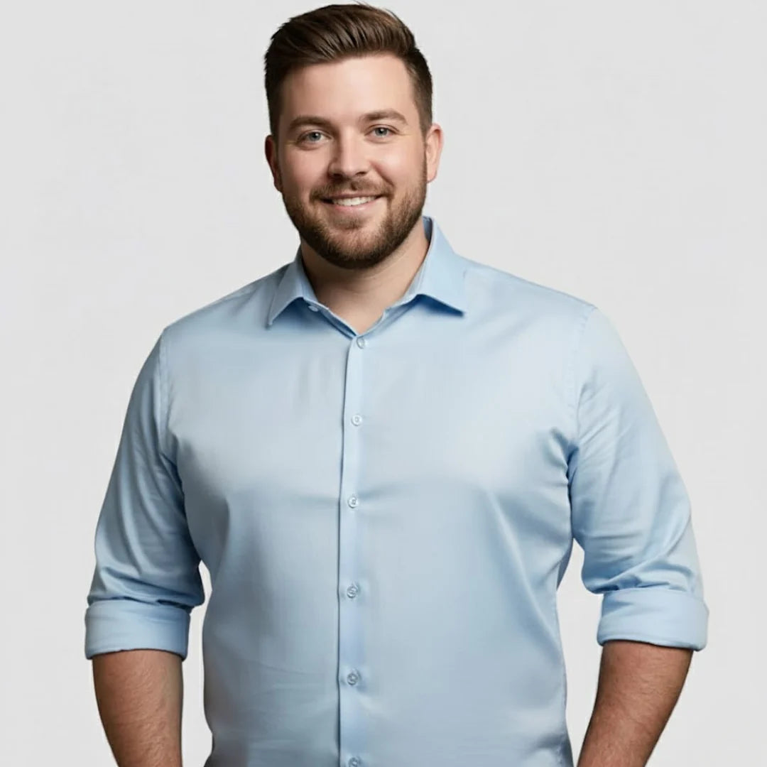 Esnek ve Kırışmayan Erkek Gömlek / Gün Boyu Konfor